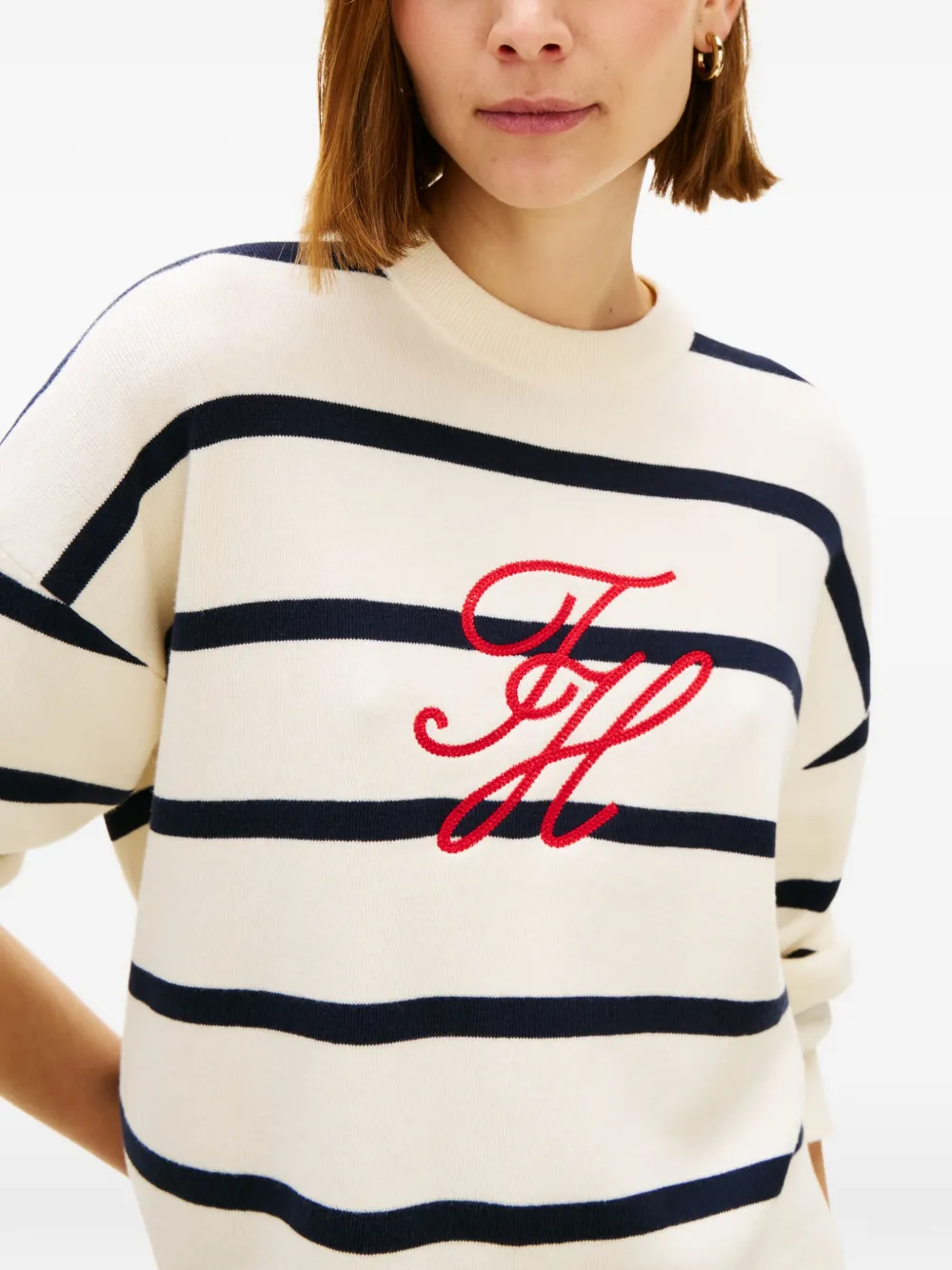 Tommy Hilfiger Gestreepte trui Beige