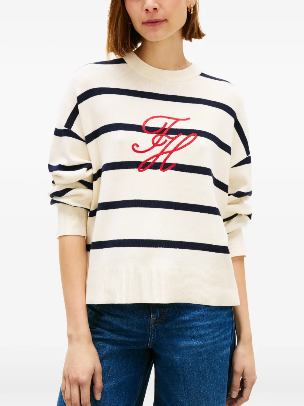 Tommy Hilfiger Gestreepte trui Beige