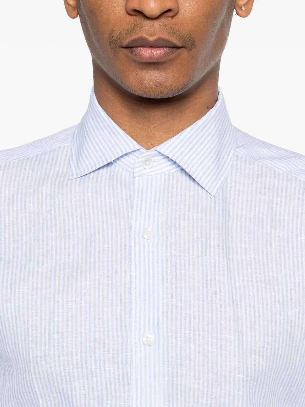 Zegna Gestreept overhemd Wit