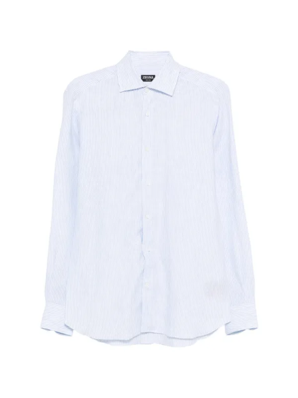 Zegna Striped Shirt in White