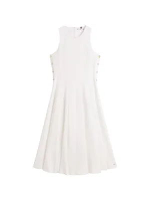 DKNY drop-waist Midi Dress | White | FARFETCH