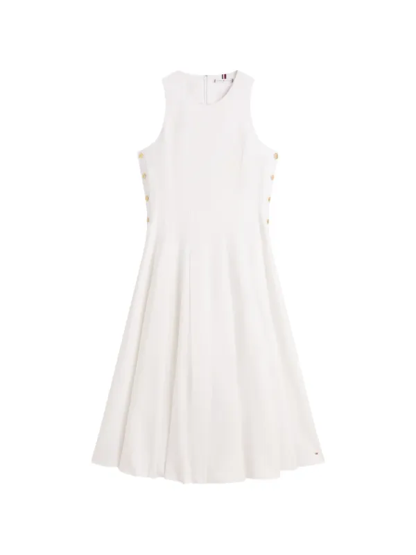 tommy hilfiger sleeveless shirt dress Tommy Hilfiger Women's Sleeveless Short Shirtdress, White, 4, Cotton