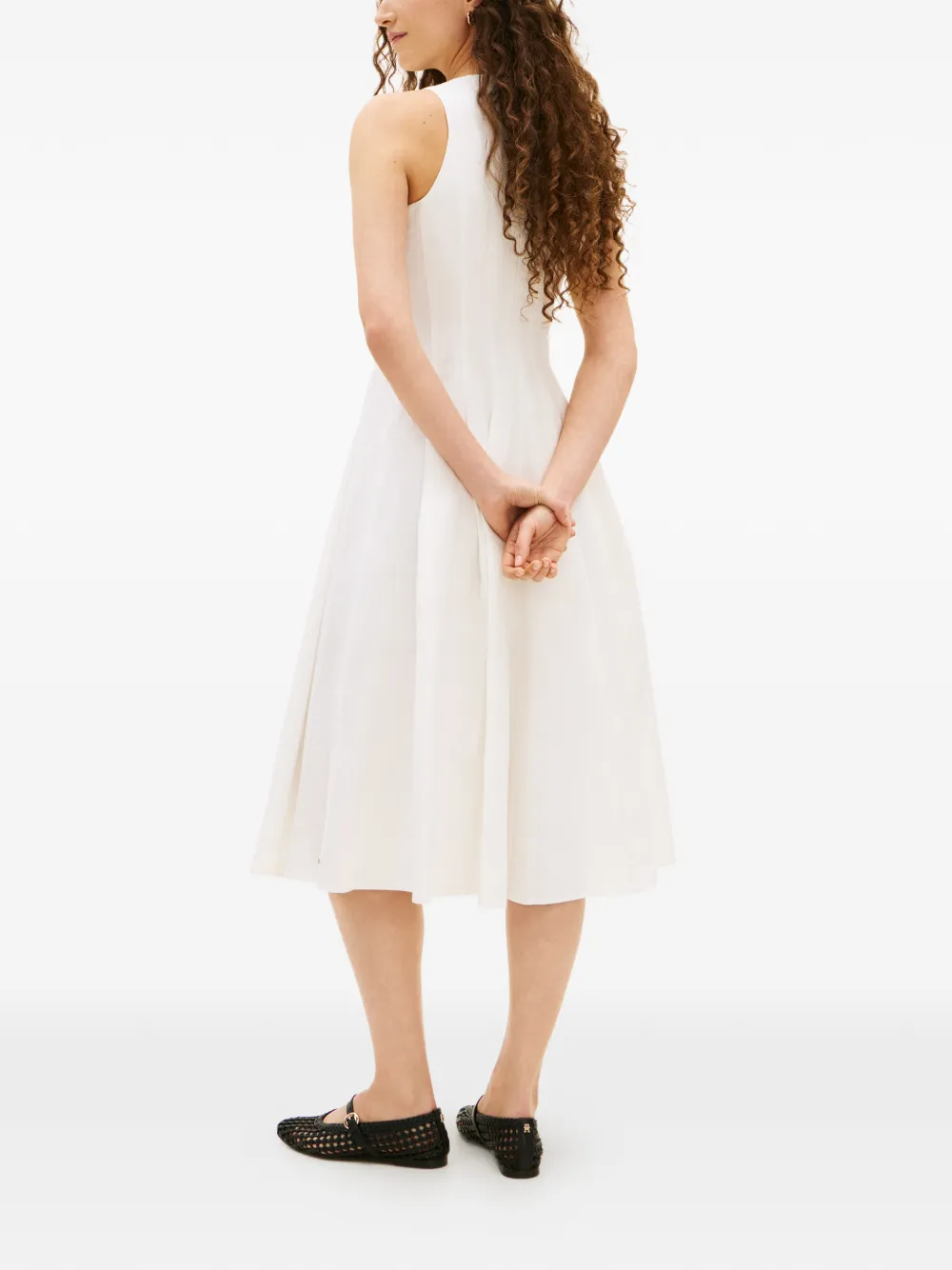 Tommy Hilfiger Mouwloze midi-jurk Wit