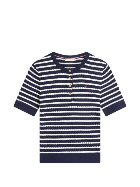 Tommy Hilfiger striped button-up T-shirt