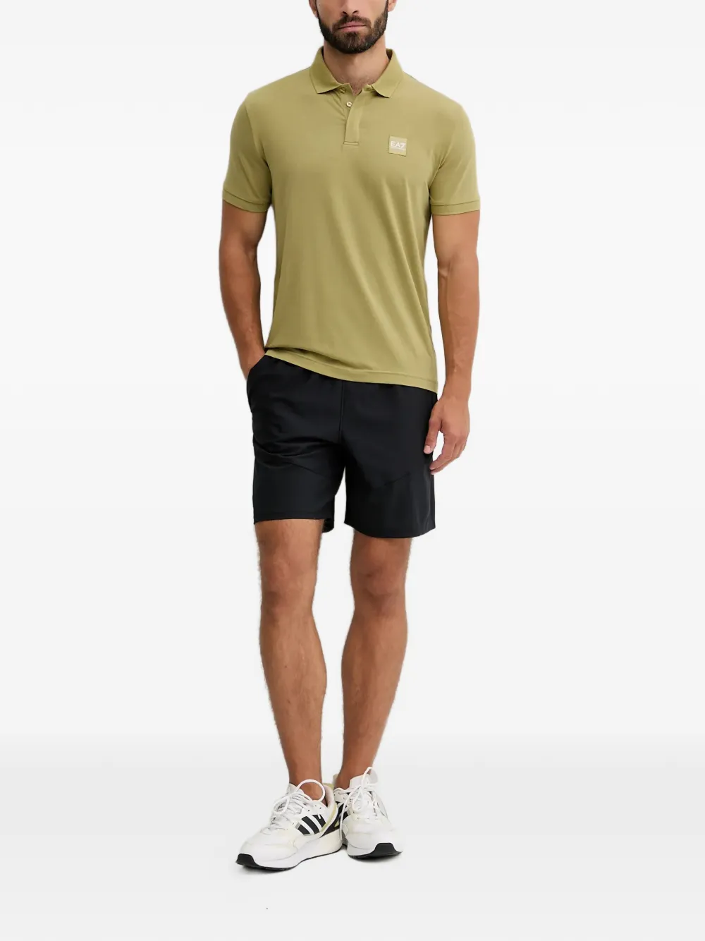 Ea7 Emporio Armani logo polo shirt Groen