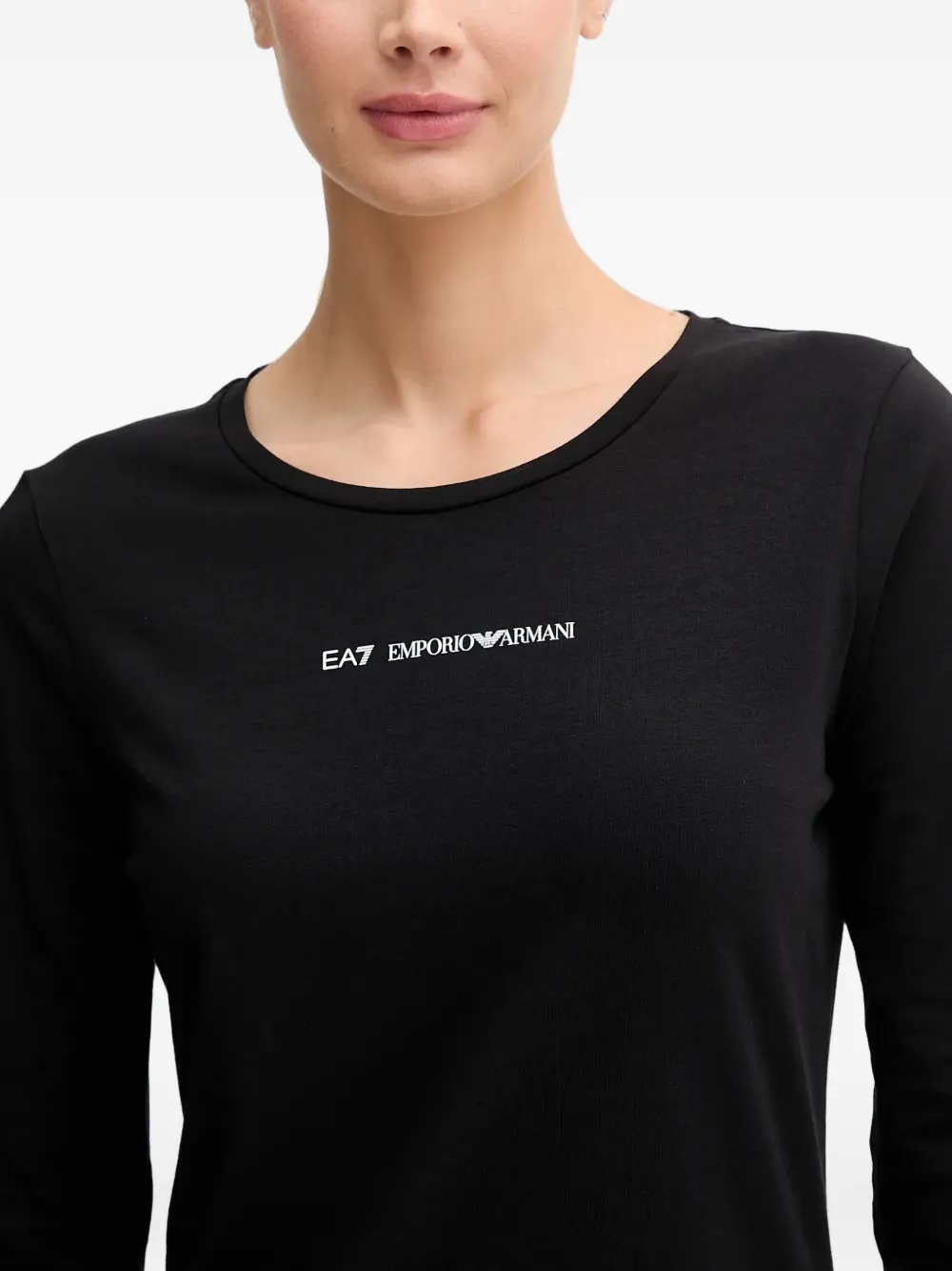 Ea7 Emporio Armani long-sleeved T-shirt Zwart