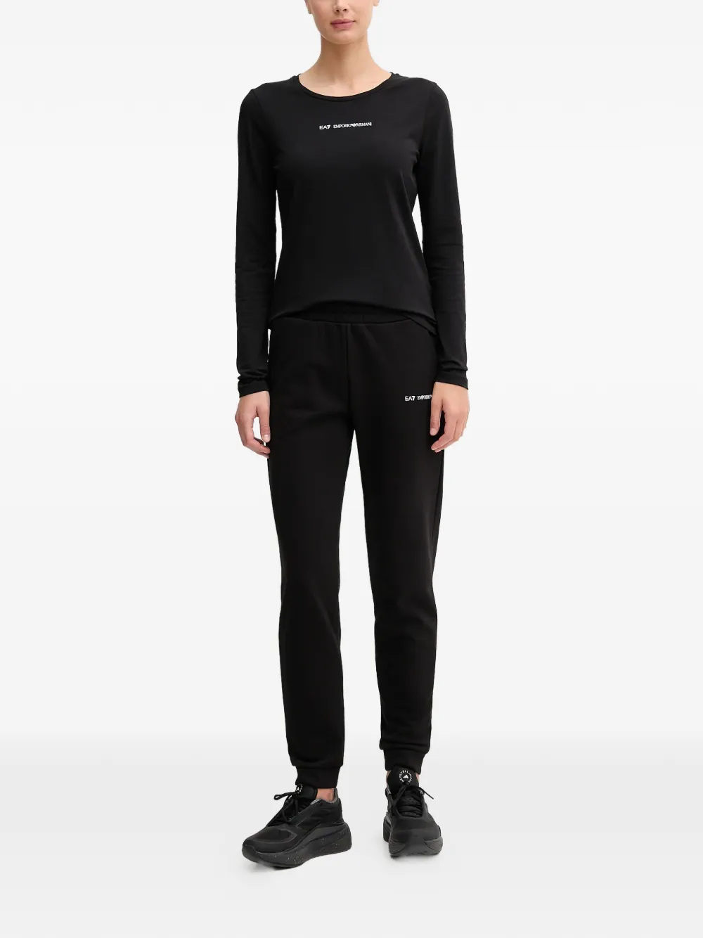 Ea7 Emporio Armani long-sleeved T-shirt Zwart