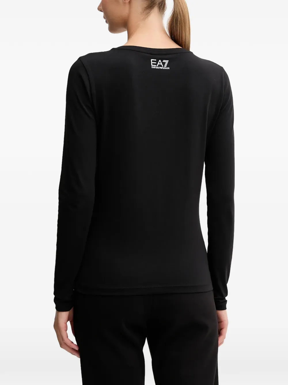 Ea7 Emporio Armani long-sleeved T-shirt Zwart