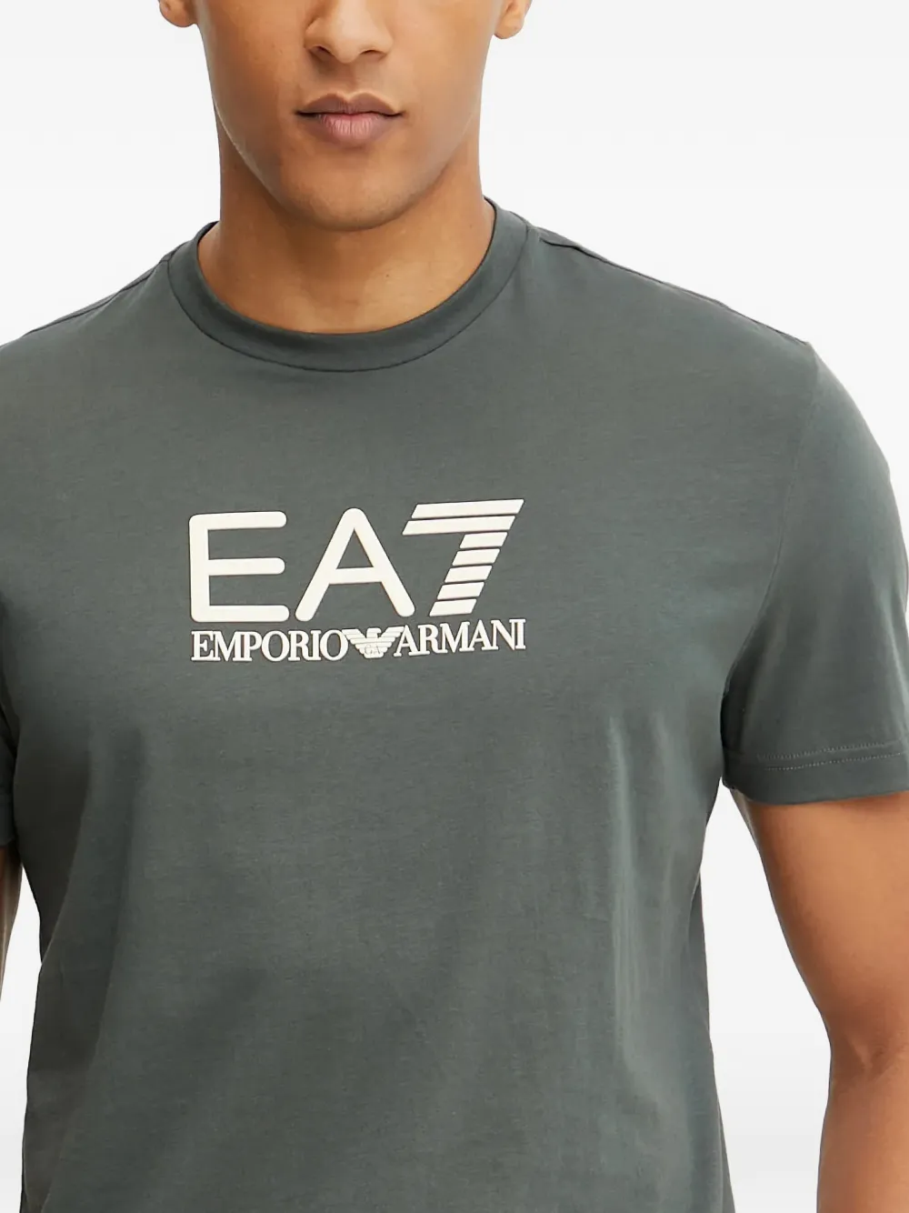 Ea7 Emporio Armani T-shirt met logoprint Groen