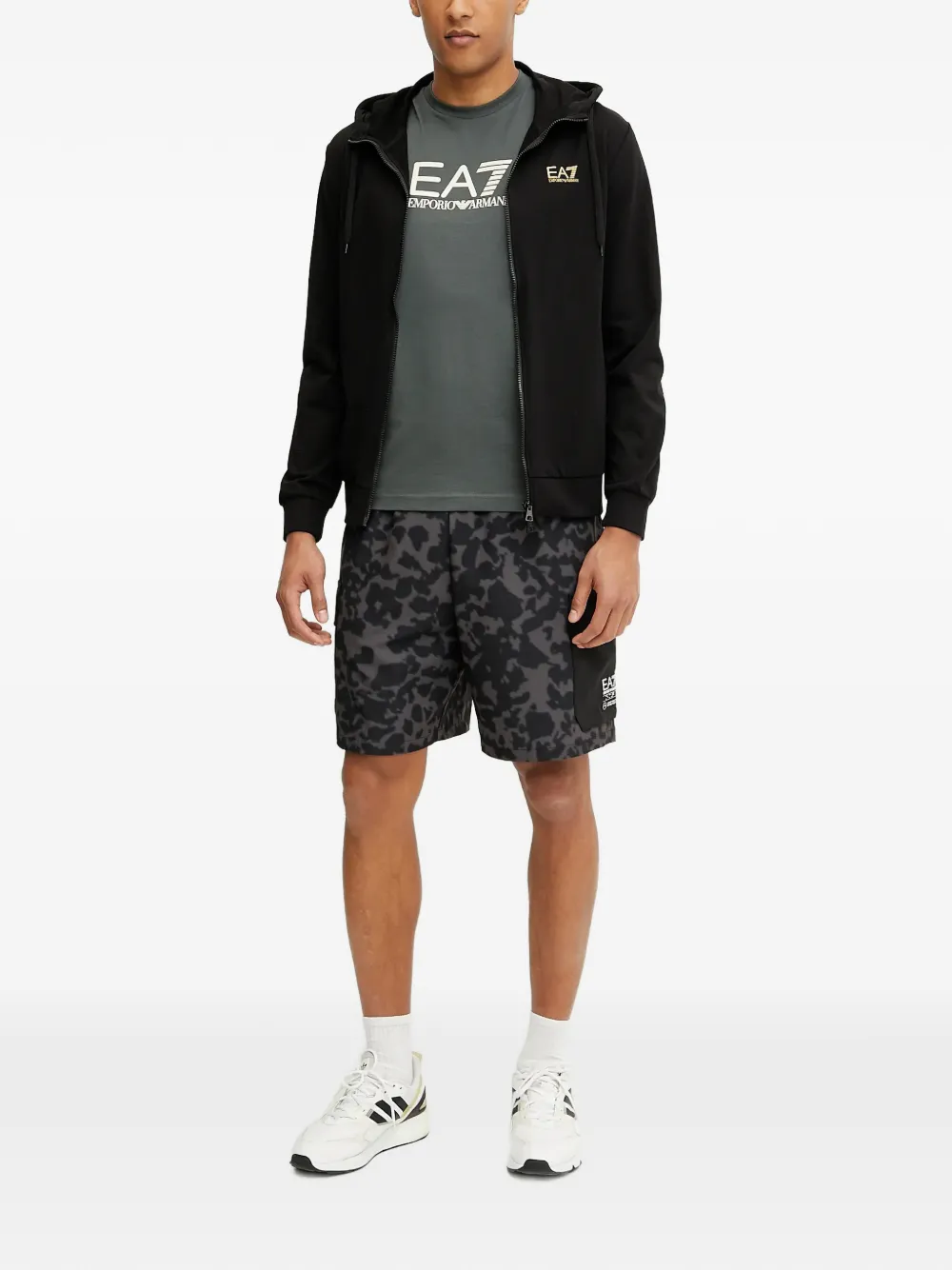 Ea7 Emporio Armani T-shirt met logoprint Groen