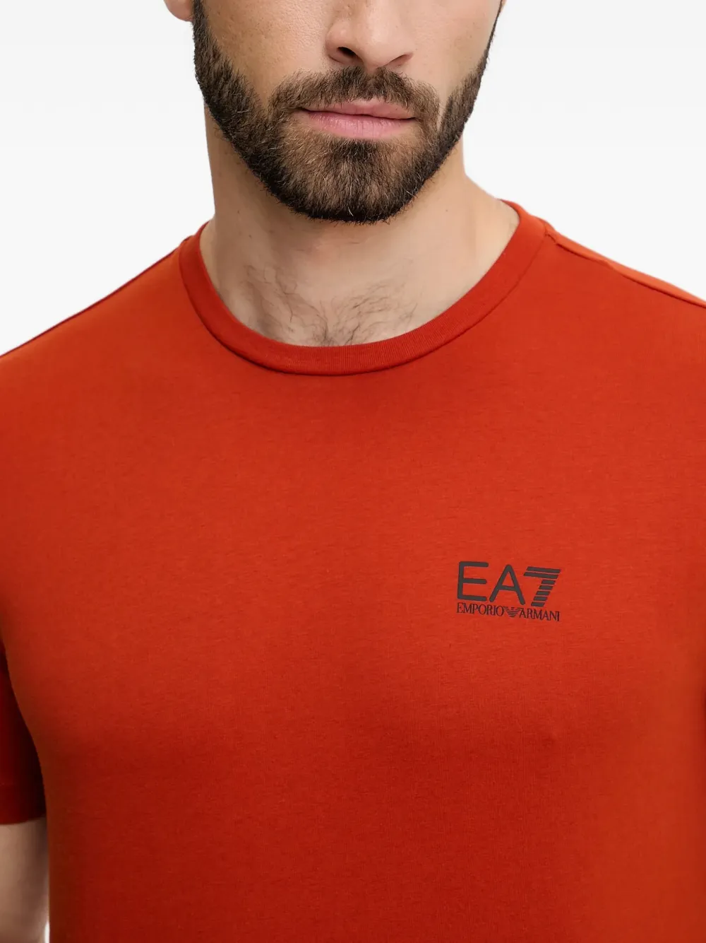 Ea7 Emporio Armani T-shirt met logoprint Oranje