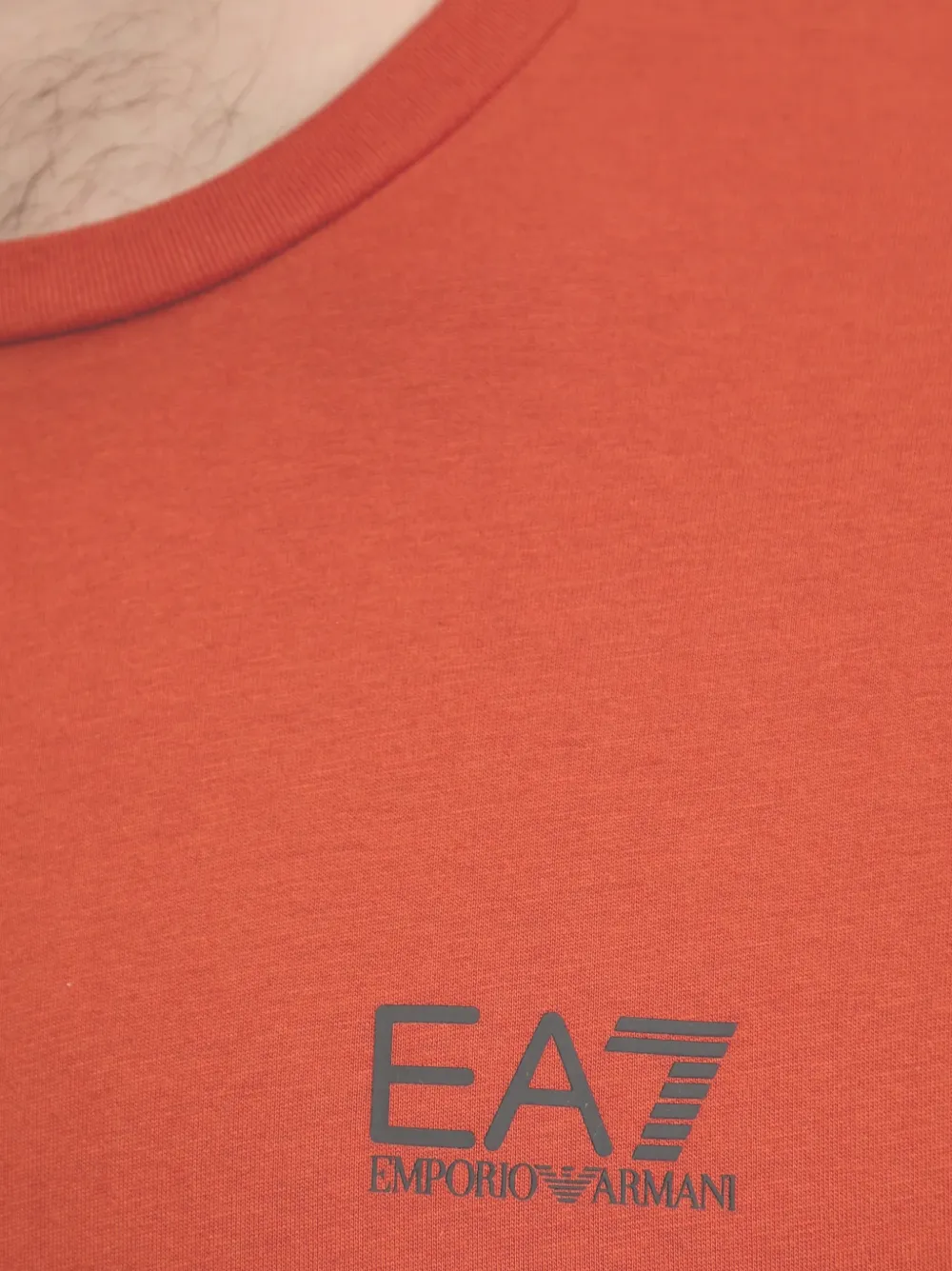 Ea7 Emporio Armani T-shirt met logoprint Oranje