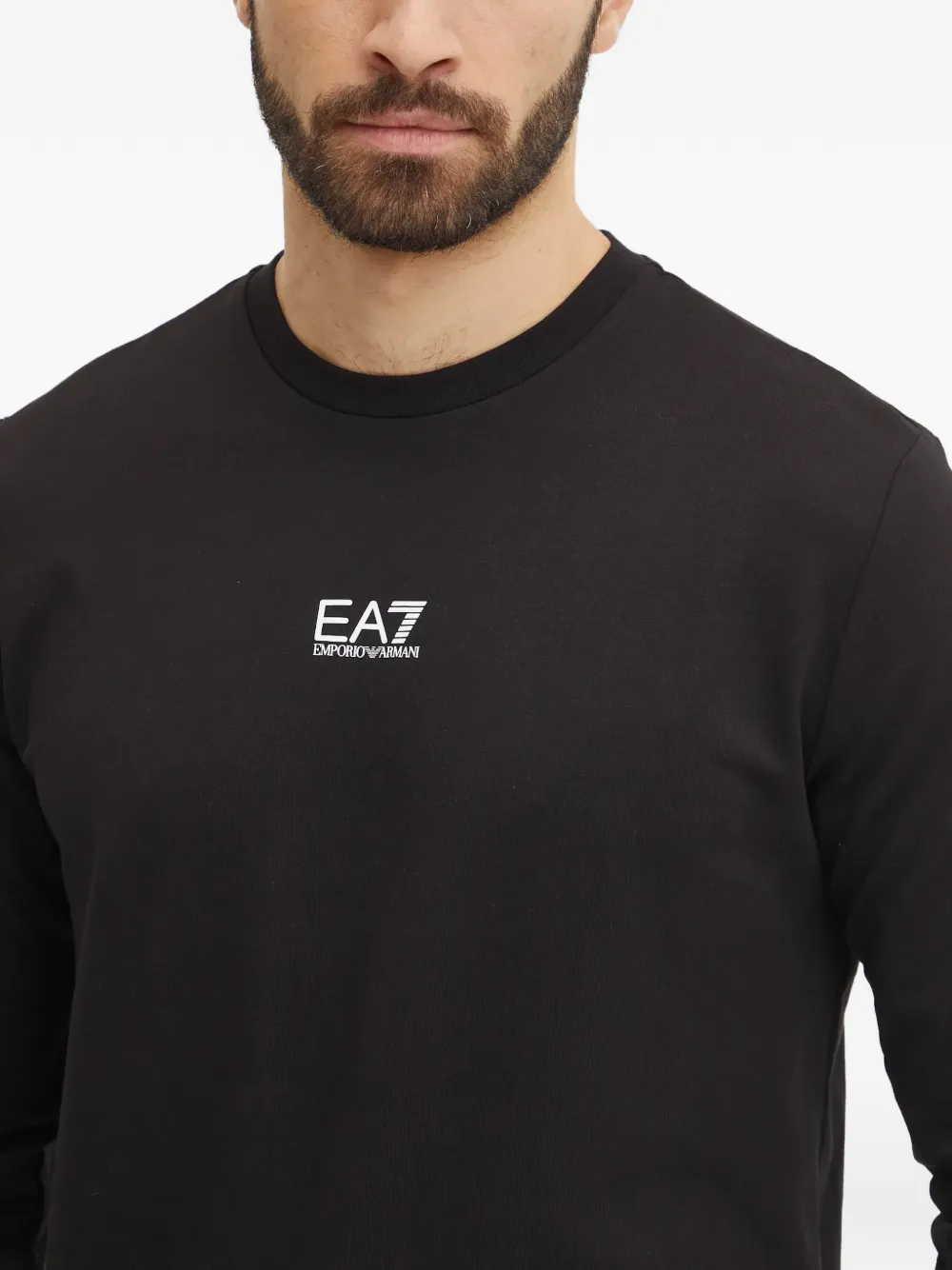 Ea7 Emporio Armani Trui met logoprint Zwart