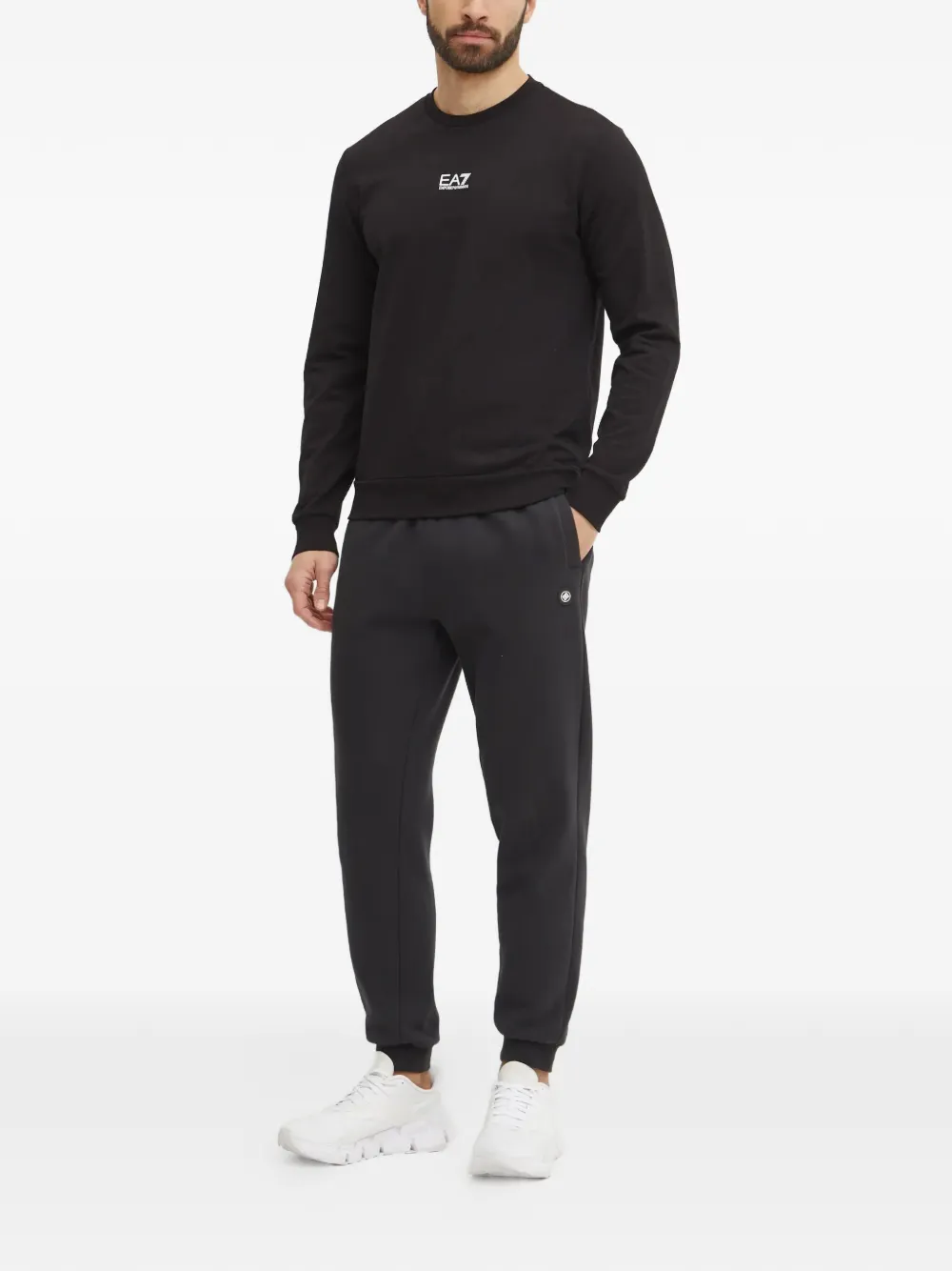 Ea7 Emporio Armani Trui met logoprint Zwart