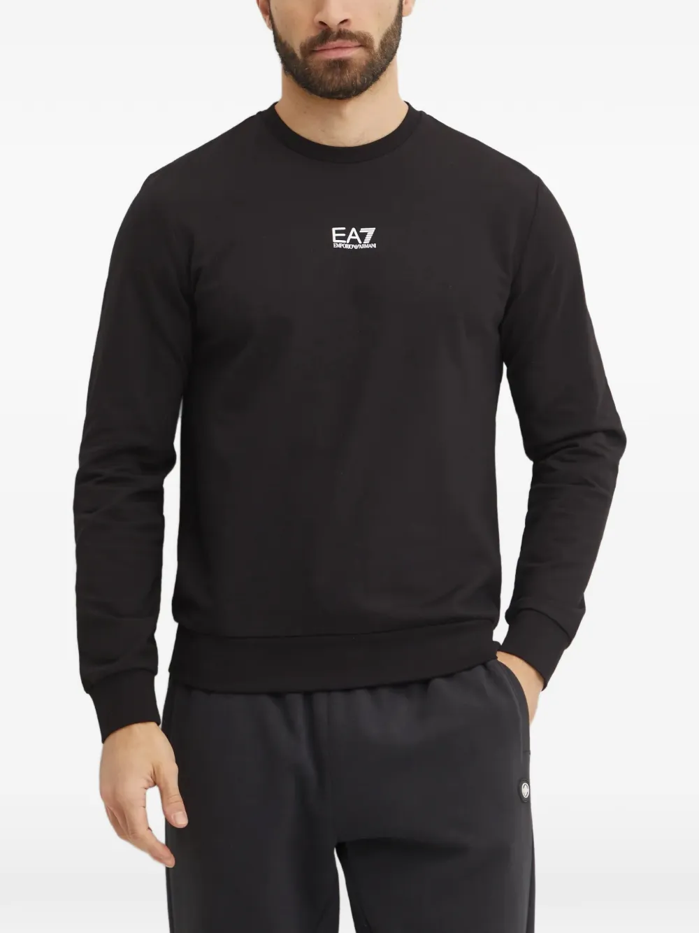 Ea7 Emporio Armani Maglione con logo - Nero