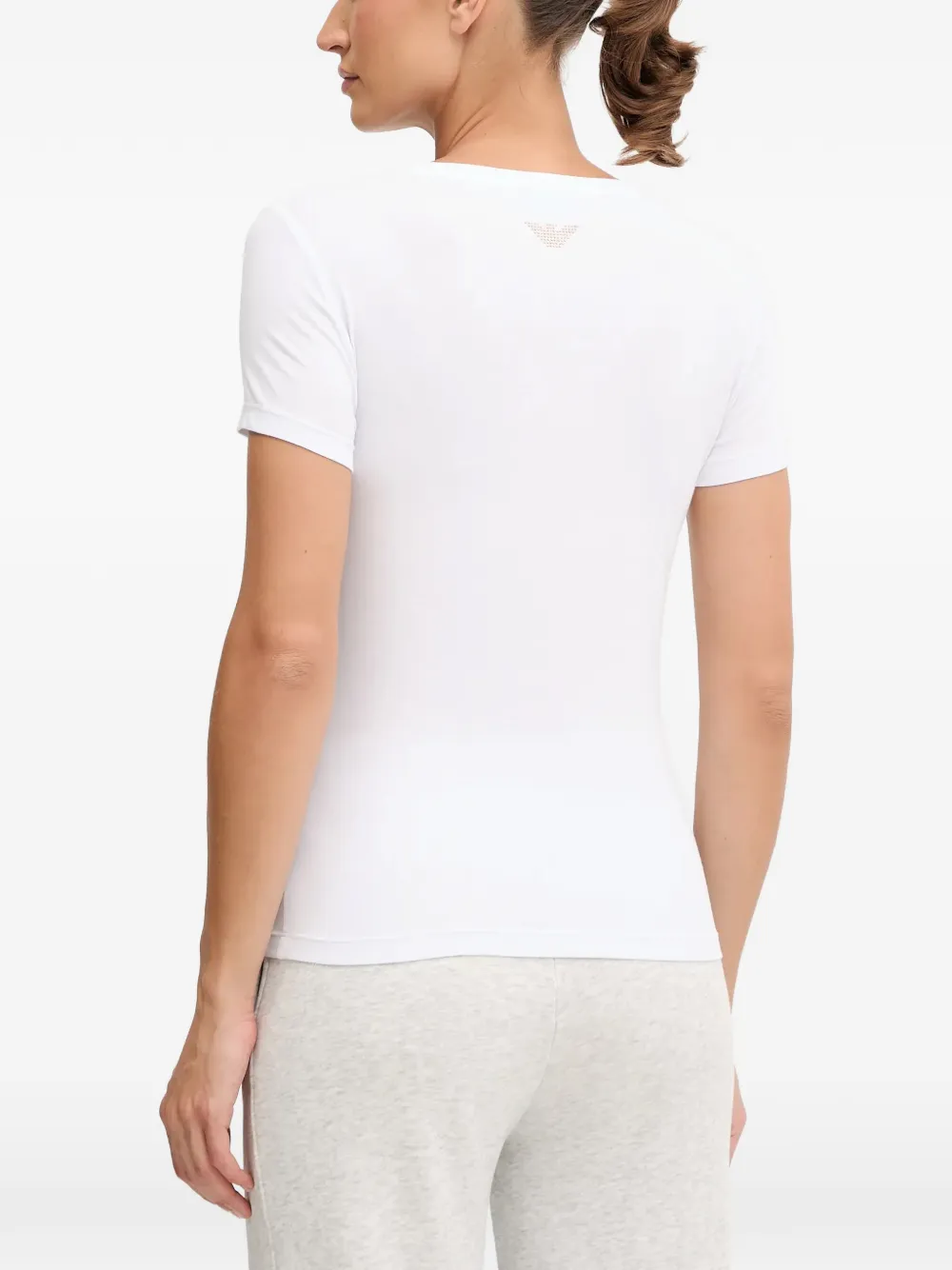 Ea7 Emporio Armani T-shirt met studs Wit
