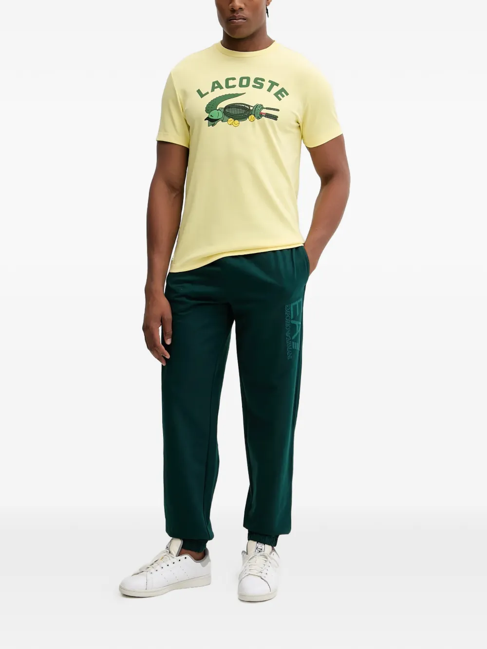 Ea7 Emporio Armani Trainingsbroek met logoprint Groen