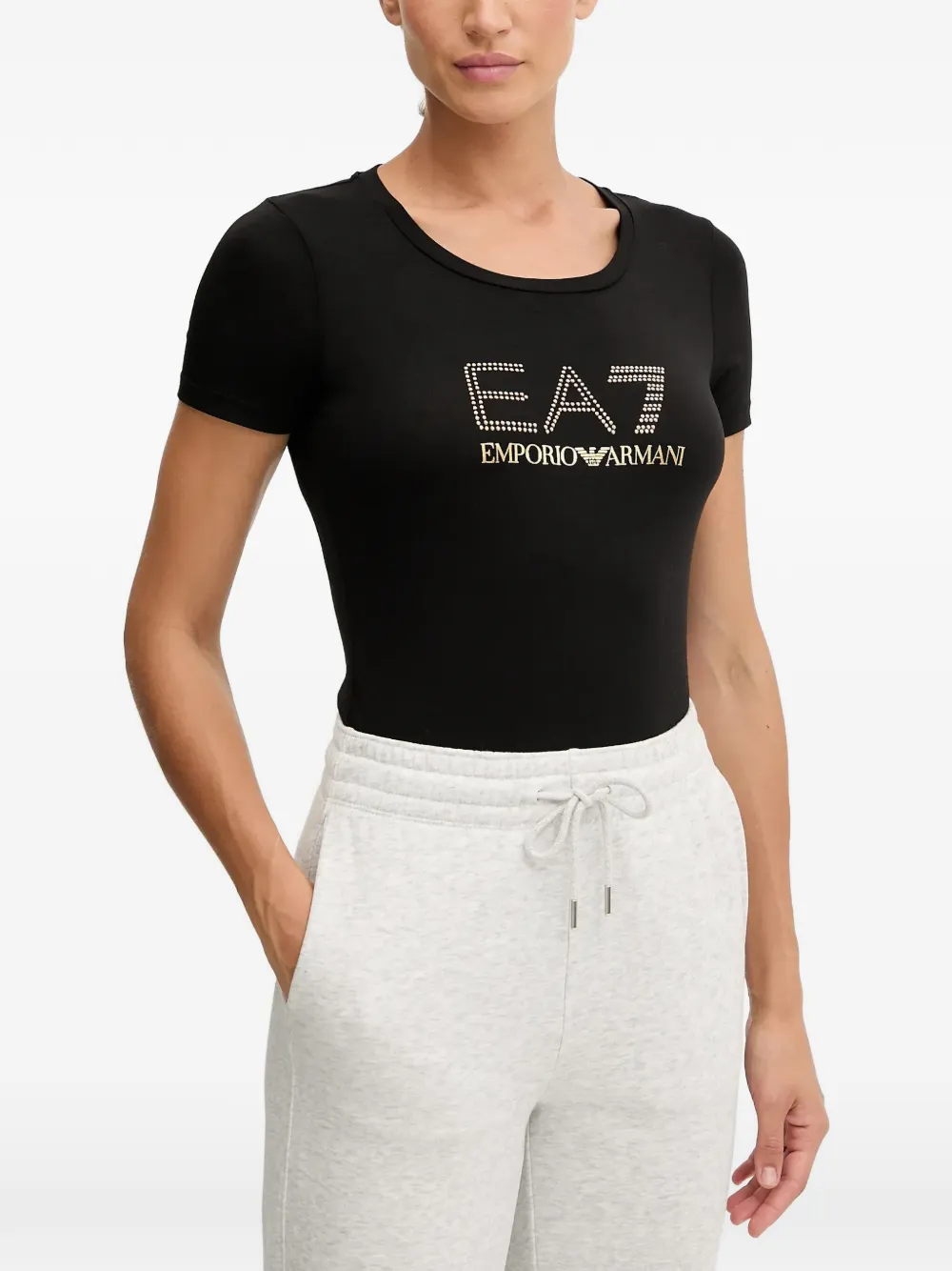 Ea7 Emporio Armani T-shirt con decorazione - Nero