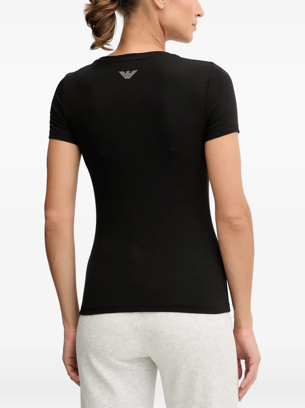 Ea7 Emporio Armani T-shirt met logo Zwart