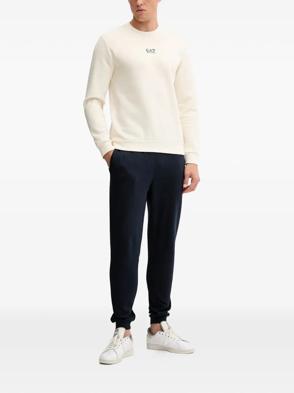 Ea7 Emporio Armani Sweater met logo Beige