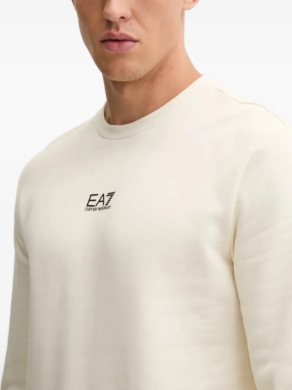 Ea7 Emporio Armani Sweater met logo Beige