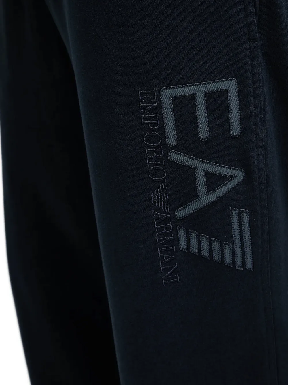 Ea7 Emporio Armani Trainingsbroek met elastische taille en geborduurd logo Blauw