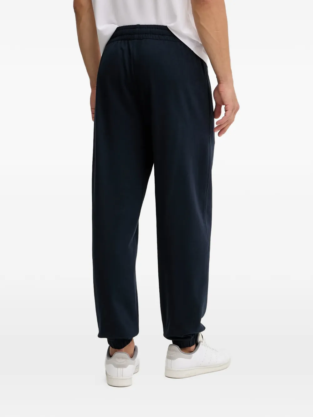 Ea7 Emporio Armani Trainingsbroek met elastische taille en geborduurd logo Blauw