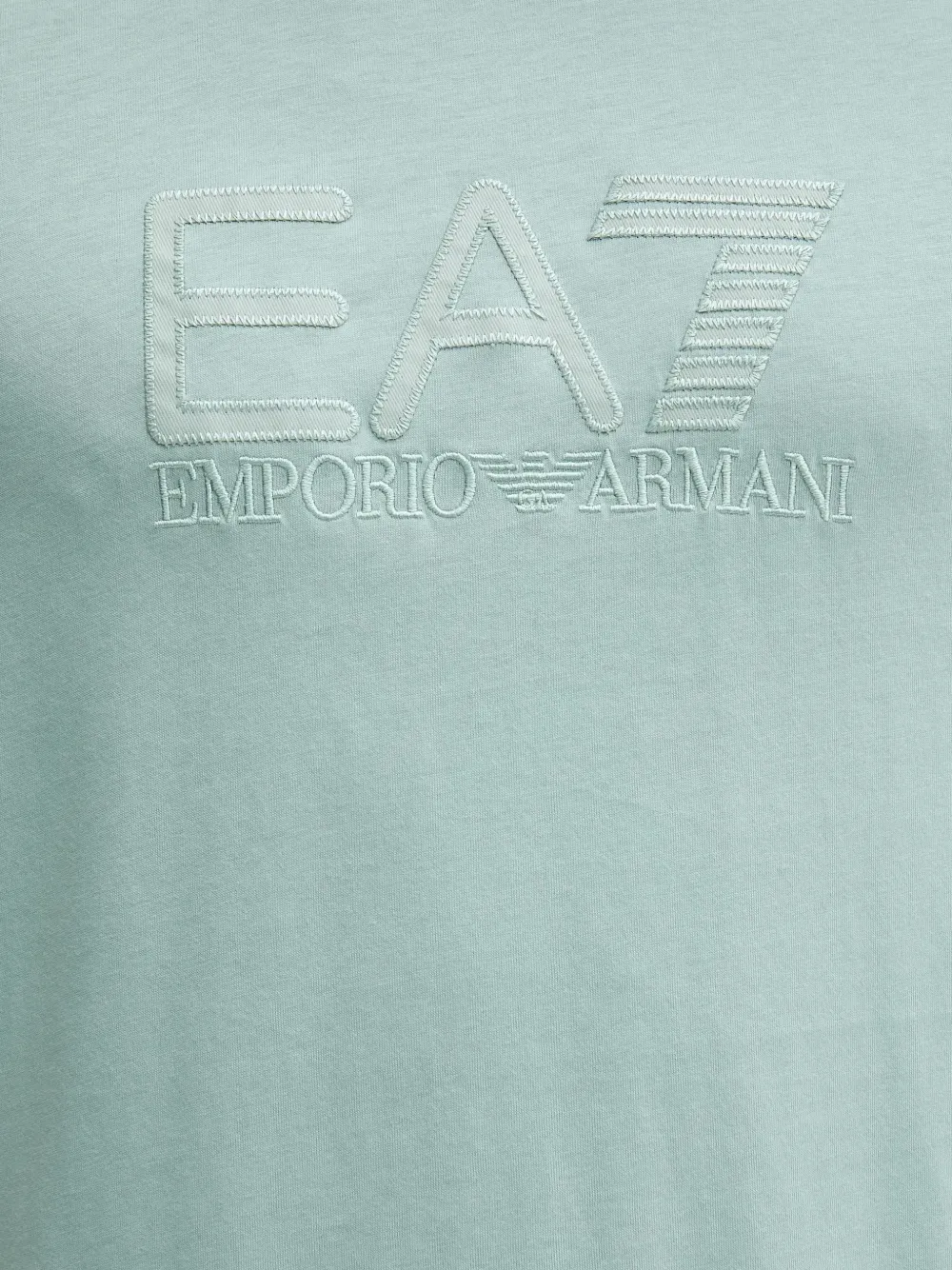 Ea7 Emporio Armani T-shirt met geborduurd logo Groen