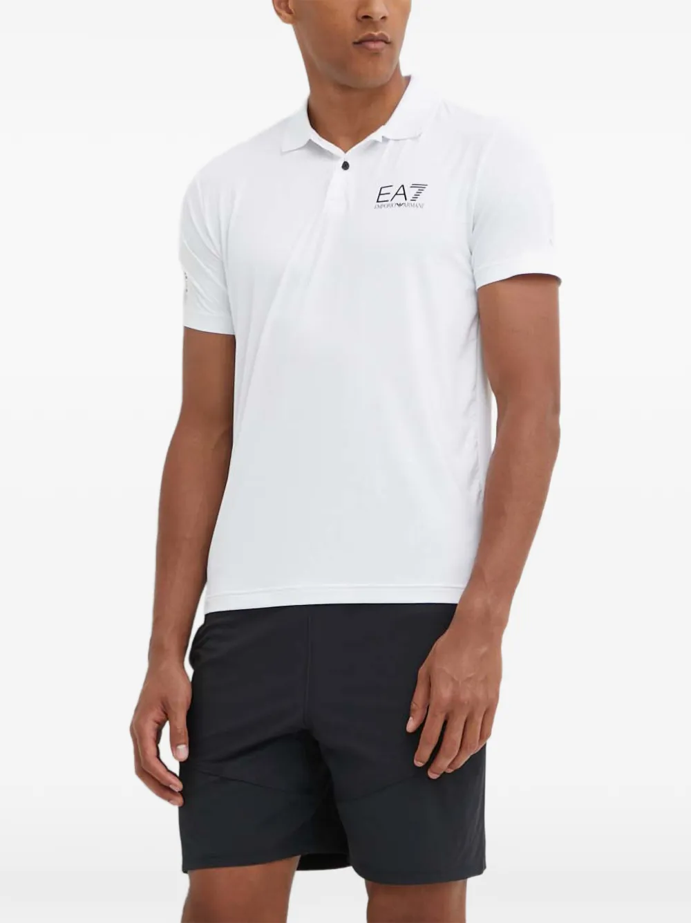 Ea7 Emporio Armani Polo a maniche corte con logo - Bianco