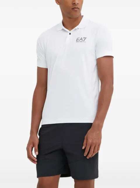 Ea7 Emporio Armani logo-print short-sleeve polo shirt