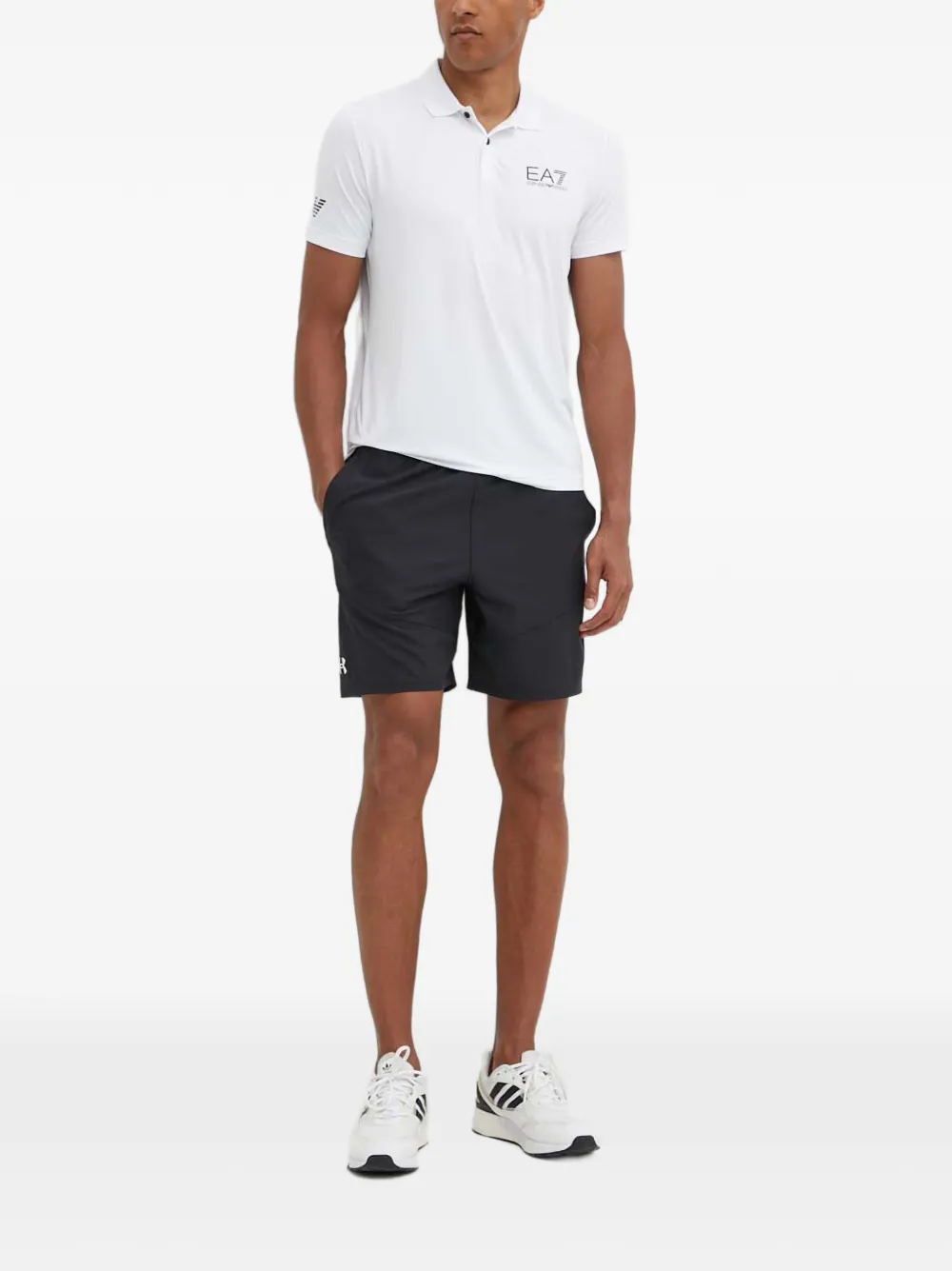 Ea7 Emporio Armani Poloshirt met logoprint Wit