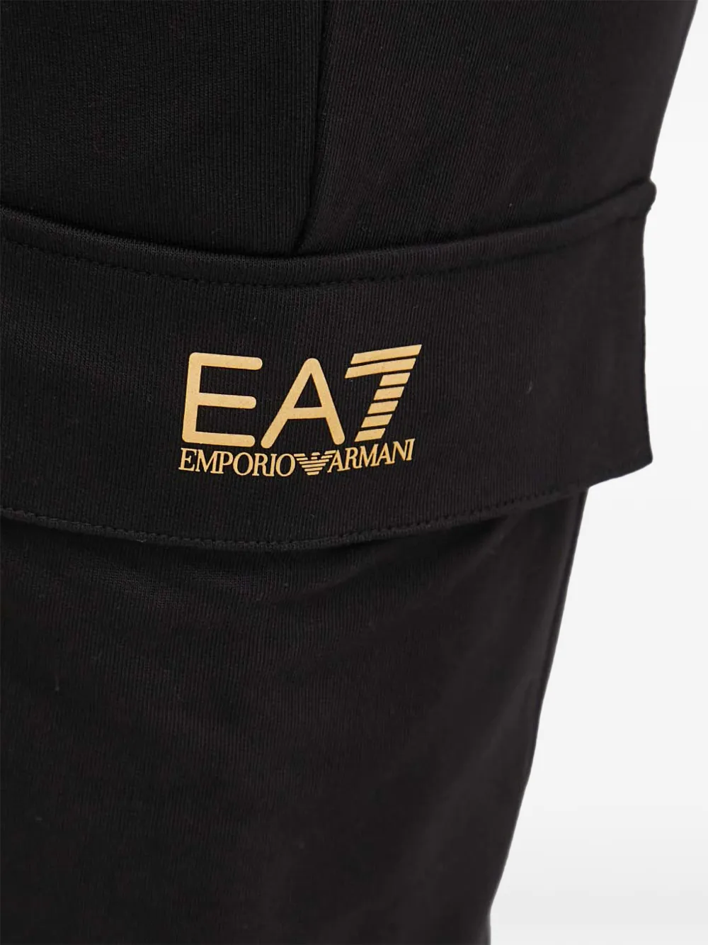Ea7 Emporio Armani Broek met cargo zak Zwart
