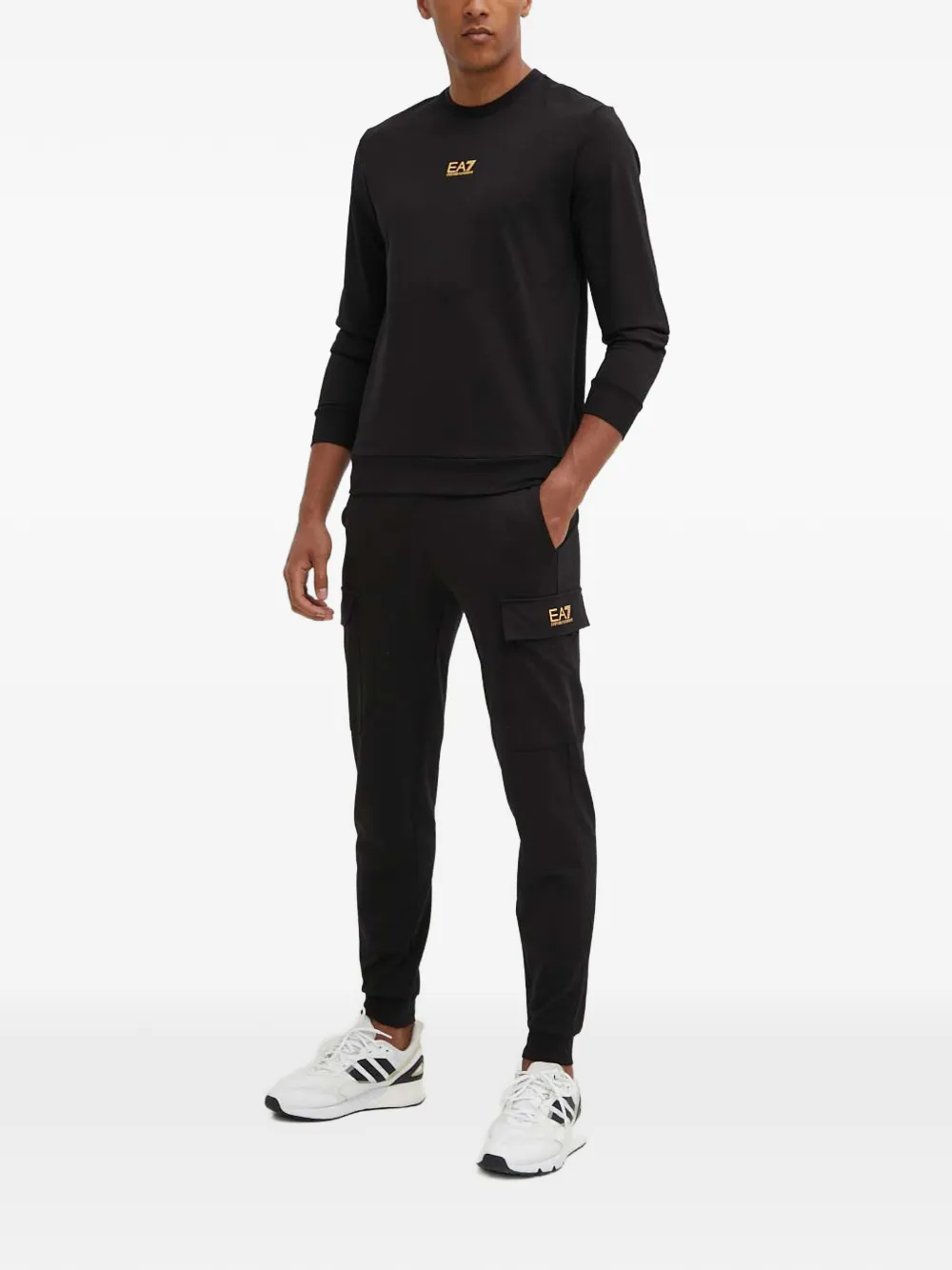 Ea7 Emporio Armani Pantaloni con tasche cargo - Nero