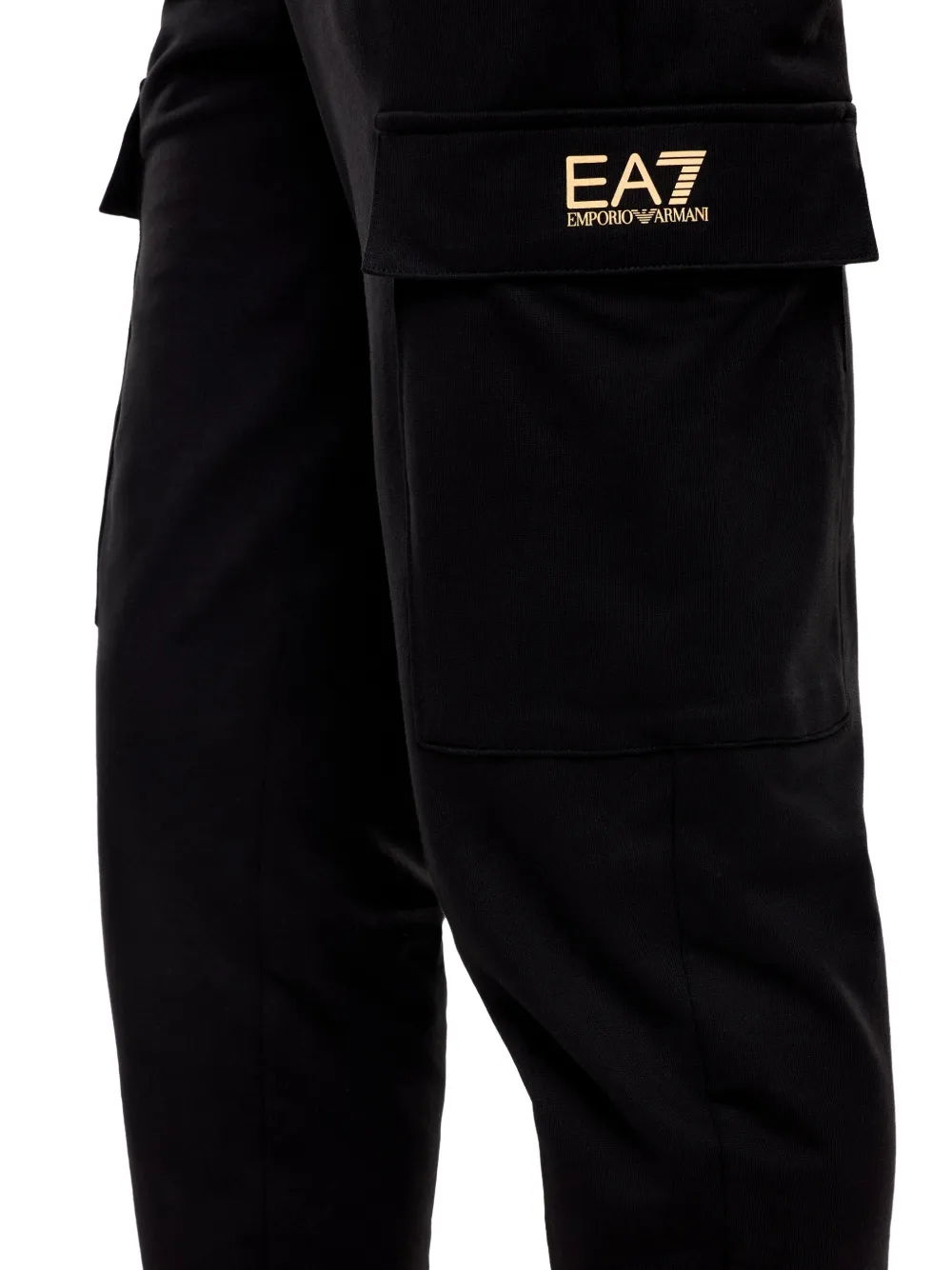 Ea7 Emporio Armani Broek met cargo zak Zwart