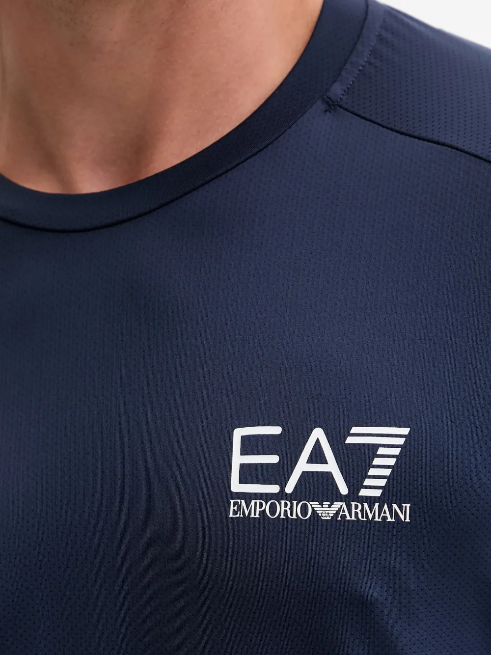 Ea7 Emporio Armani T-shirt met logoprint Blauw