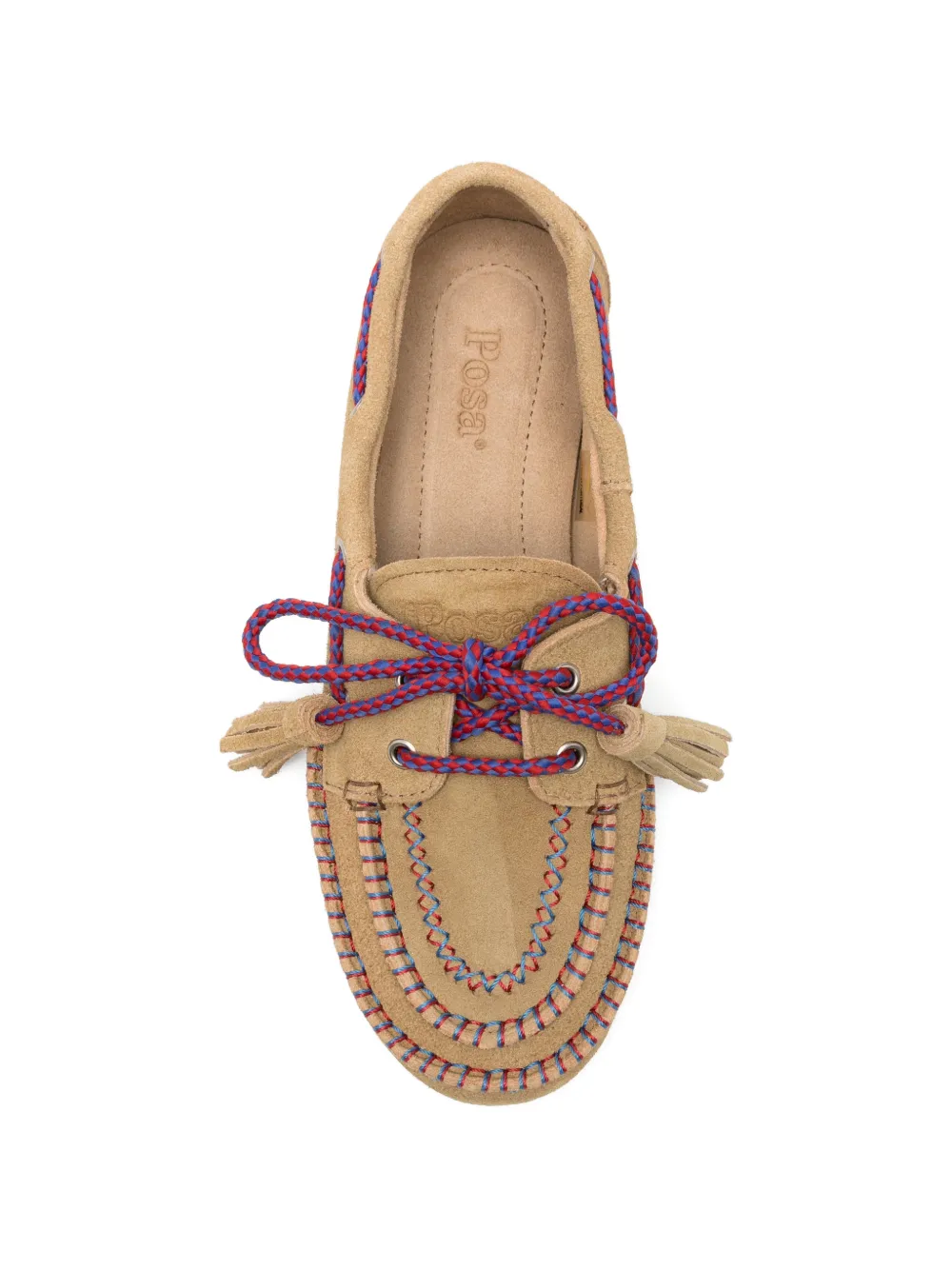 Posa Loafers met kwastje en afwerking Beige