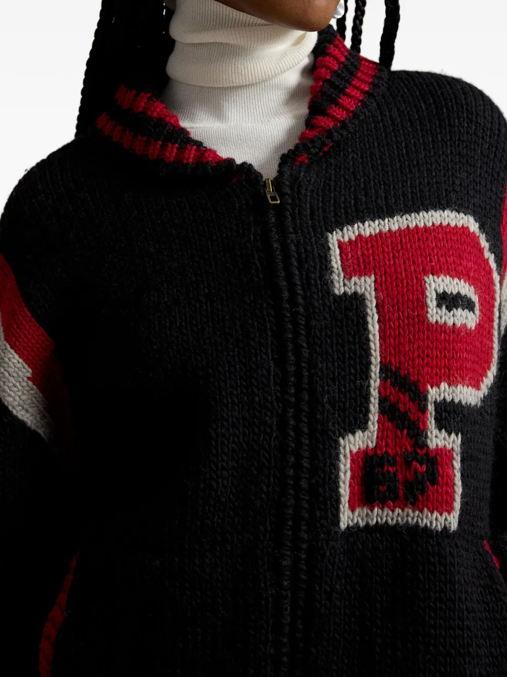 Polo Ralph Lauren Intarsia jack met rits Zwart