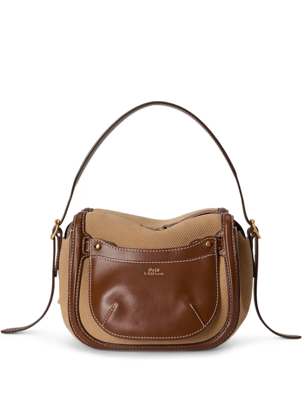 Polo Ralph Lauren Satchel-Tasche mit Einsätzen - Braun