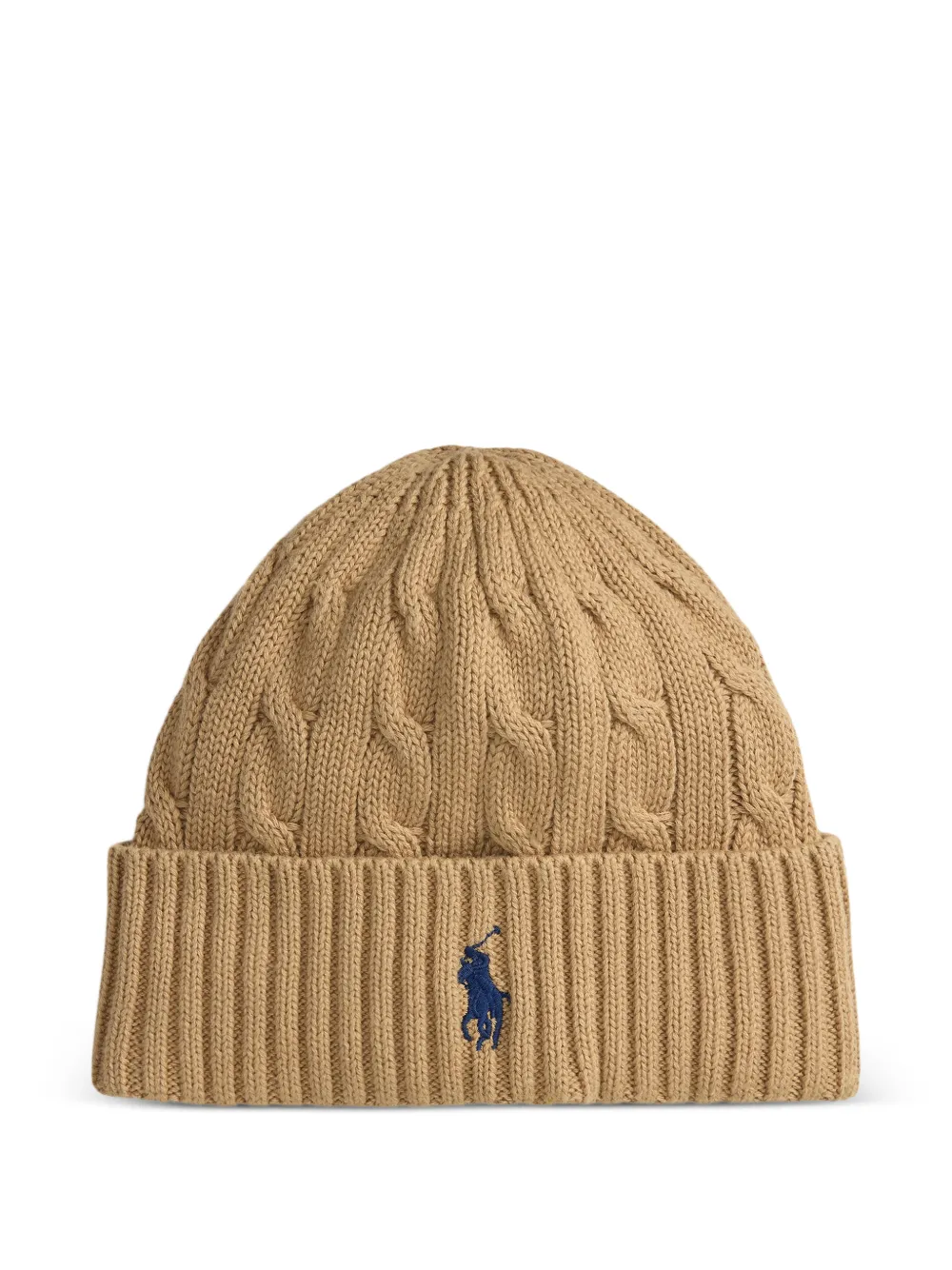 Polo Ralph Lauren Beanie mit Zopfmuster - Braun