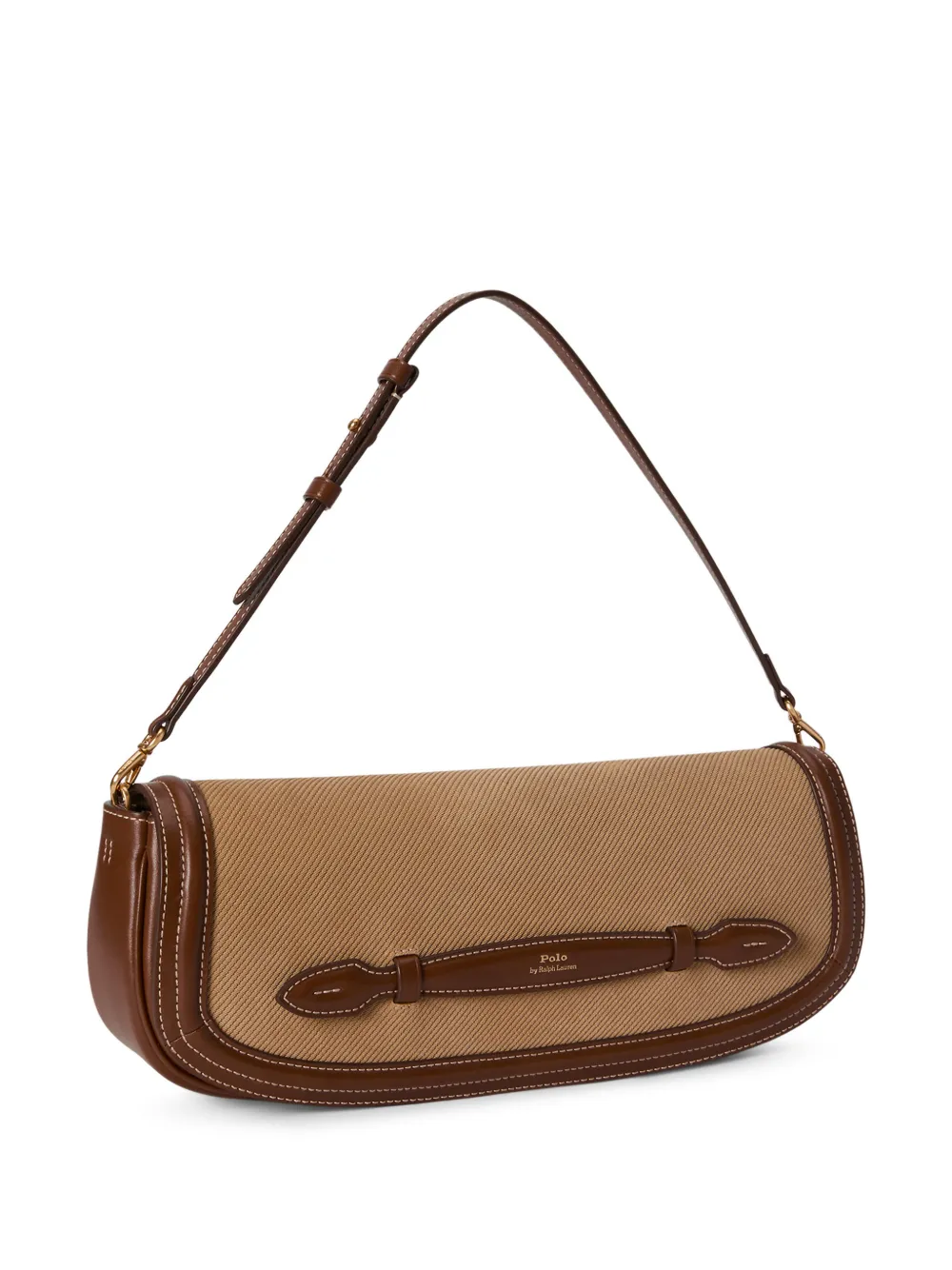 Polo Ralph Lauren Bellport medium clutch met lange omslag Bruin