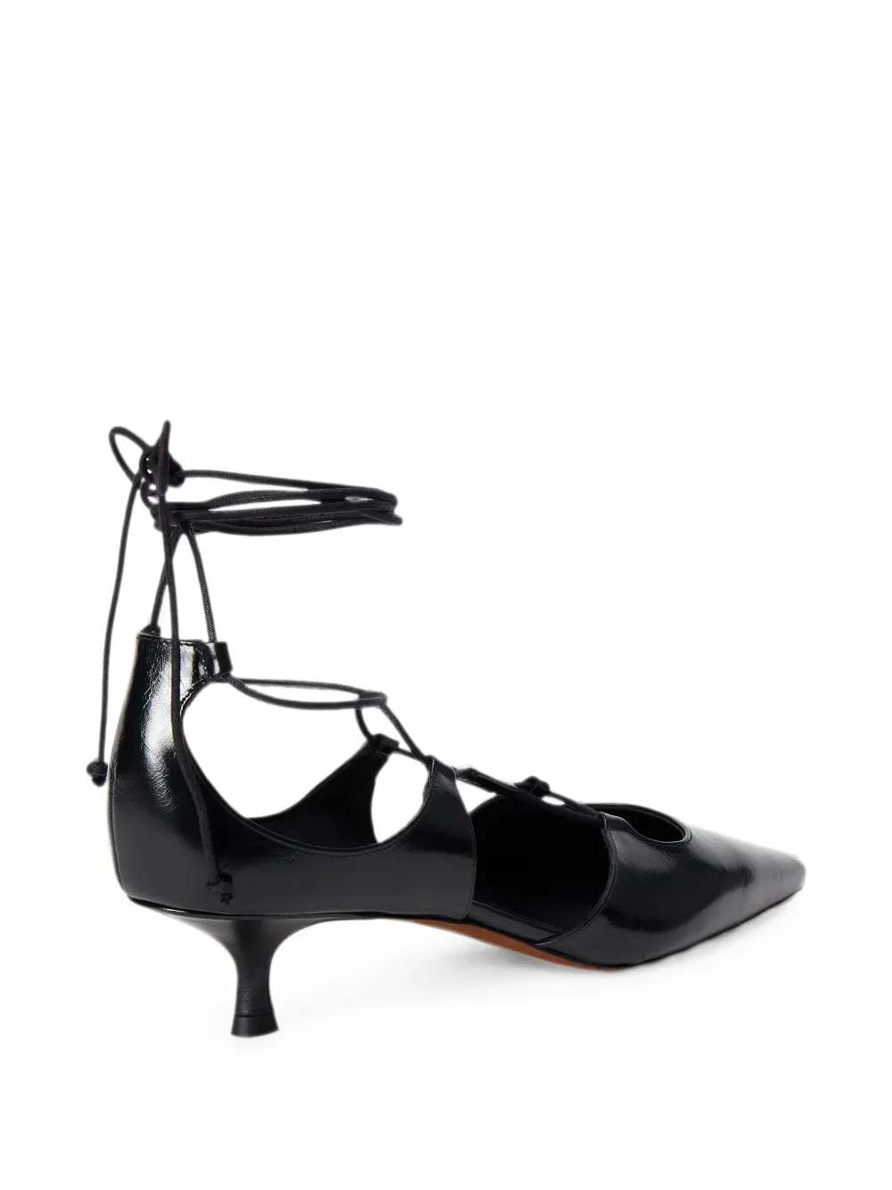 Polo Ralph Lauren lace-up pointed-toe pumps Zwart