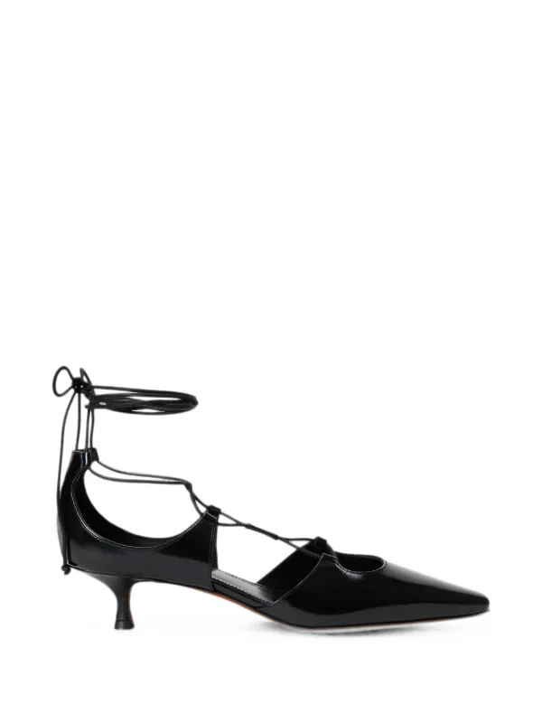 Polo Ralph Lauren Lace-up Pointed-toe Pumps in Black