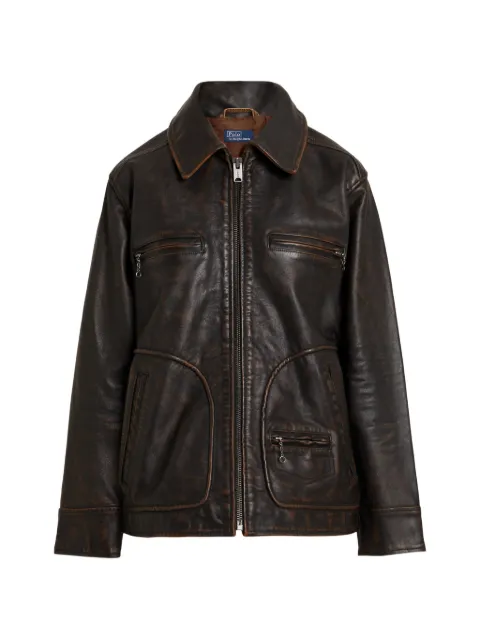 Polo Ralph Lauren leather moto jacket