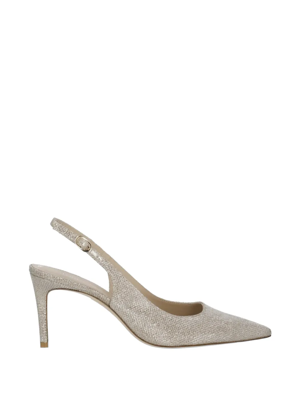 Stuart Weitzman pointed-toe slingback pumps - Argento