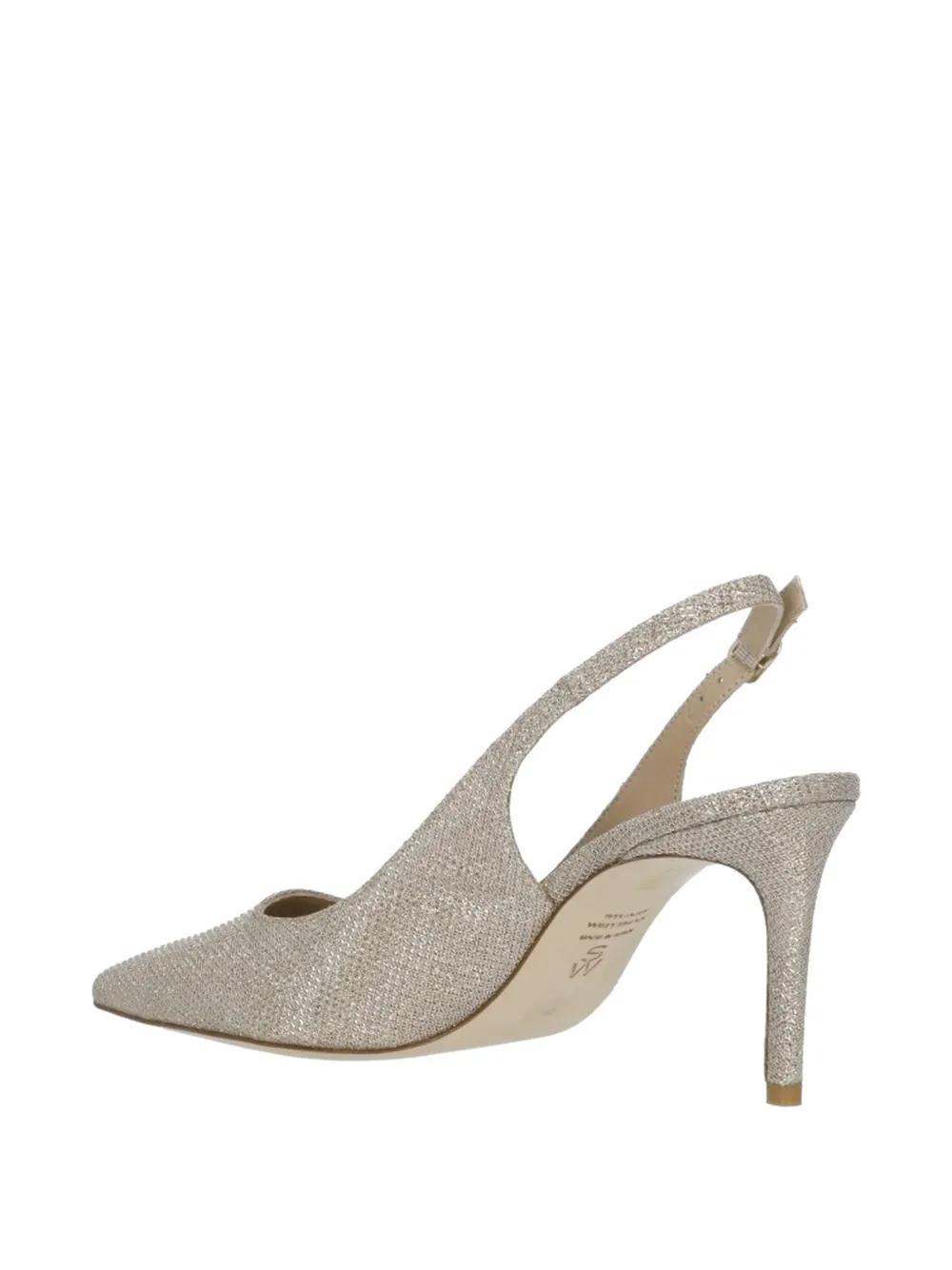 Stuart Weitzman Slingback pumps met puntige neus Zilver