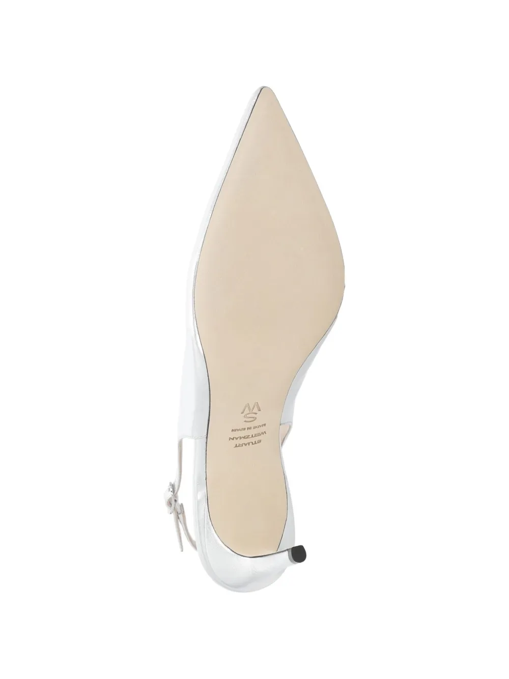 Stuart Weitzman Stuart Power 75 pointed slingback pumps Zilver