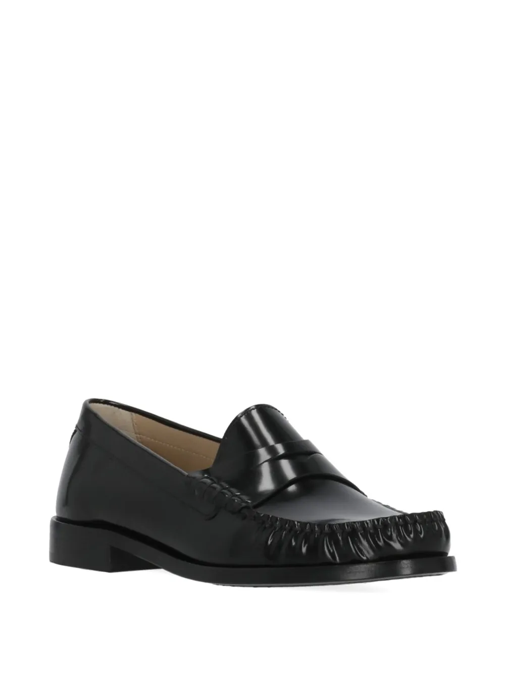 Stuart Weitzman Lottie penny loafers Zwart