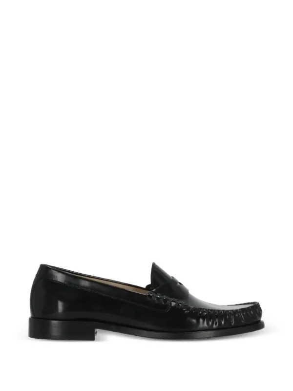 Stuart Weitzman Lottie Penny Loafers in Black