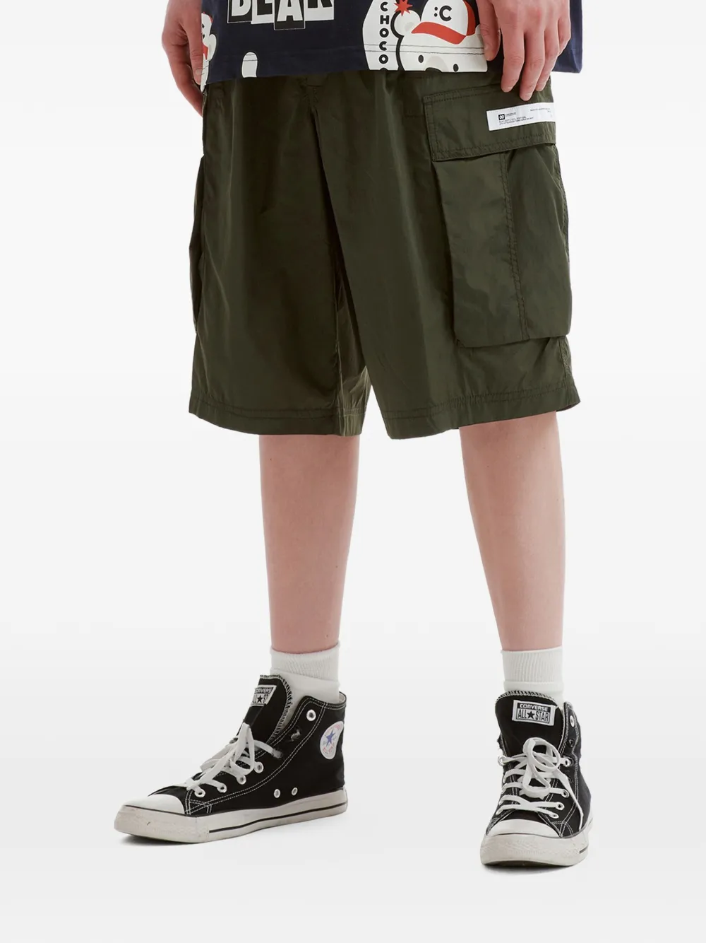  Chocoolate Cargo Drawstring Shorts - Green 