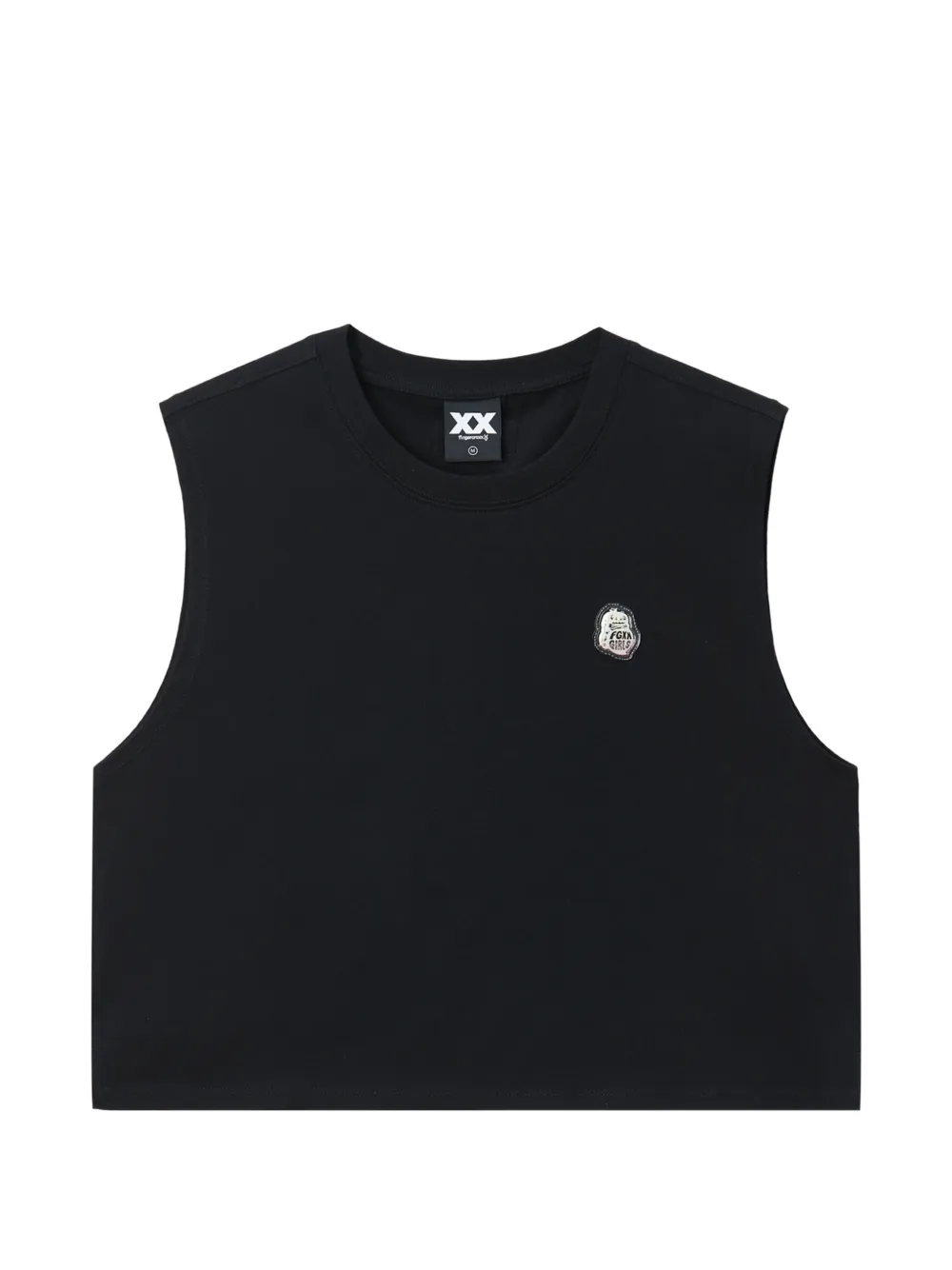 FINGERCROXX logo-appliqué tank top - Nero